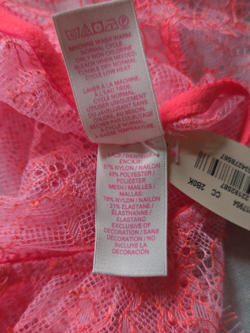 Victoria's Secret Neon Pink Lace Ruffle Bikini Panty - Picture 5 of 5